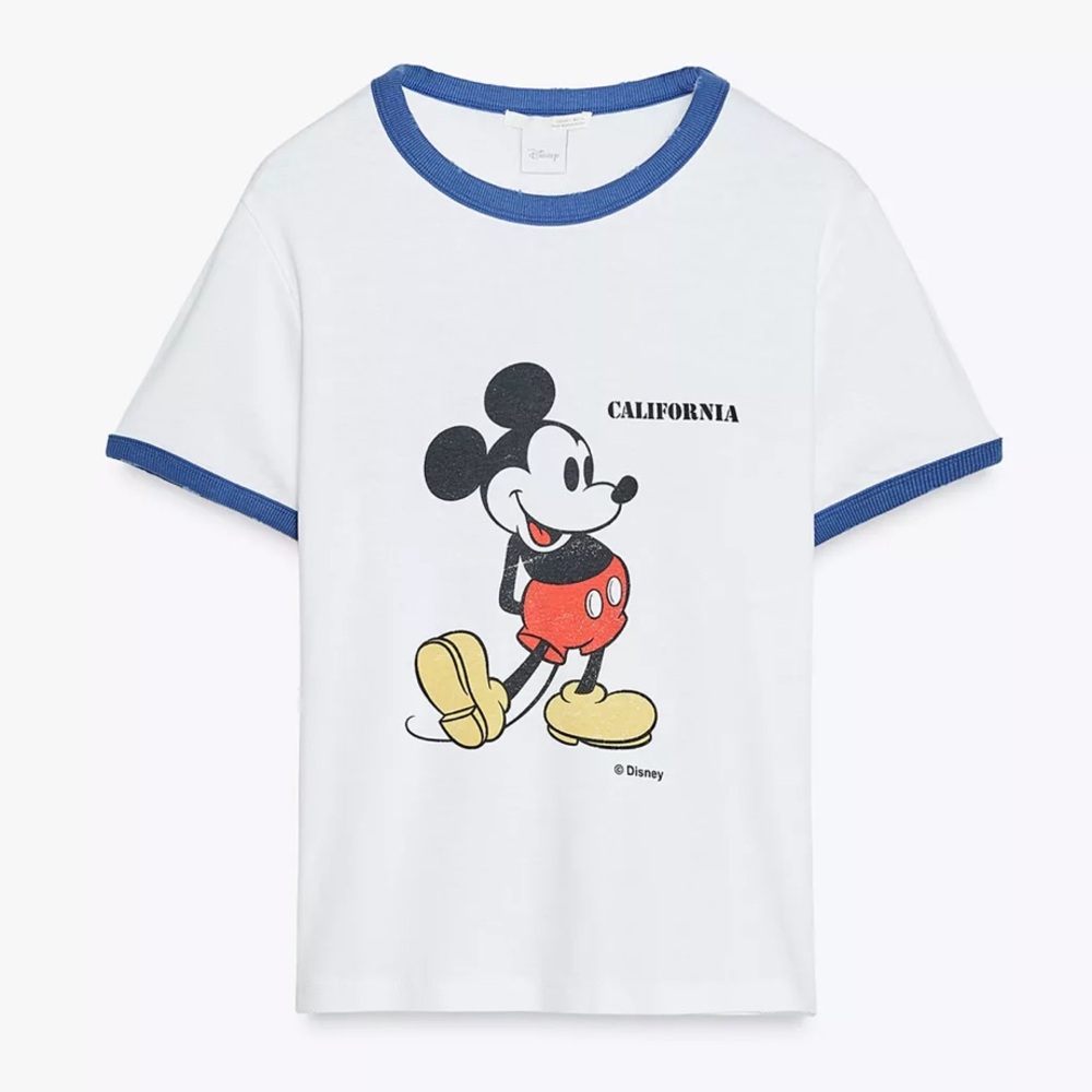 Disney Mickey Mouse California Woman shirt- White, Blue, Red, Yellow